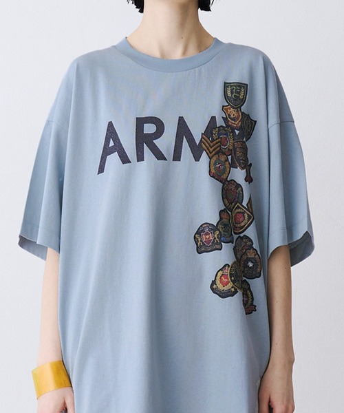 SeeSew tシャツ 「UNISEX」ARMY WAPPEN PRINT TEE/アーミーワッペン
