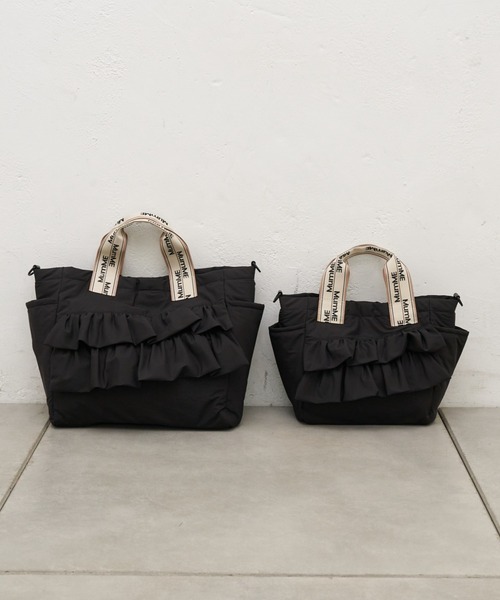 ショルダーバッグ バッグ :「ZOZO限定」「MumME」A4サイズ収納可能フリルデザイン2WAYショルダーBAG レディースの画像