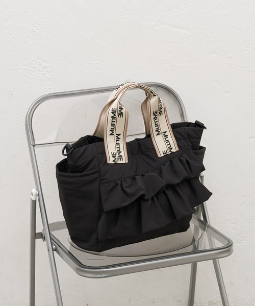 ショルダーバッグ バッグ :「ZOZO限定」「MumME」A4サイズ収納可能フリルデザイン2WAYショルダーBAG レディースの画像