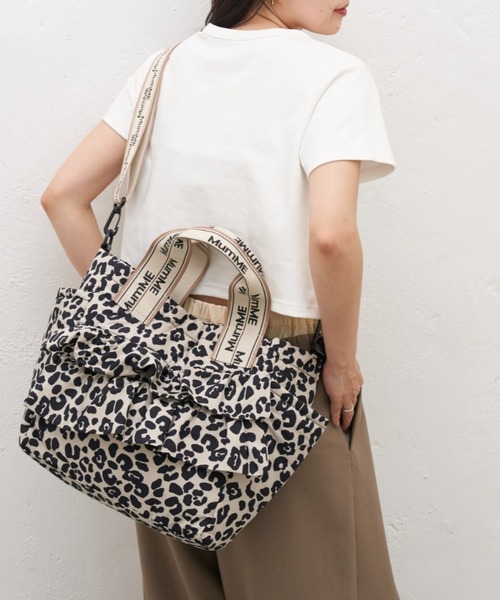 ショルダーバッグ バッグ :「ZOZO限定」「MumME」A4サイズ収納可能フリルデザイン2WAYショルダーBAG レディースの画像