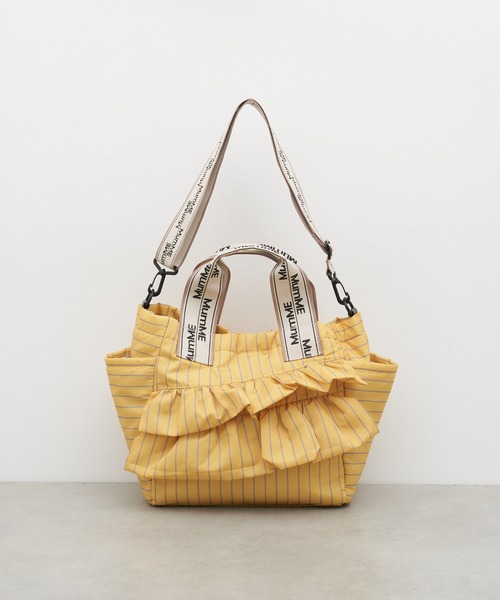 ショルダーバッグ バッグ :「ZOZO限定」「MumME」A4サイズ収納可能フリルデザイン2WAYショルダーBAG レディースの画像