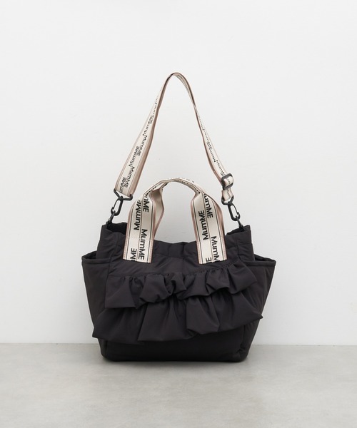 ショルダーバッグ バッグ :「ZOZO限定」「MumME」A4サイズ収納可能フリルデザイン2WAYショルダーBAG レディースの画像