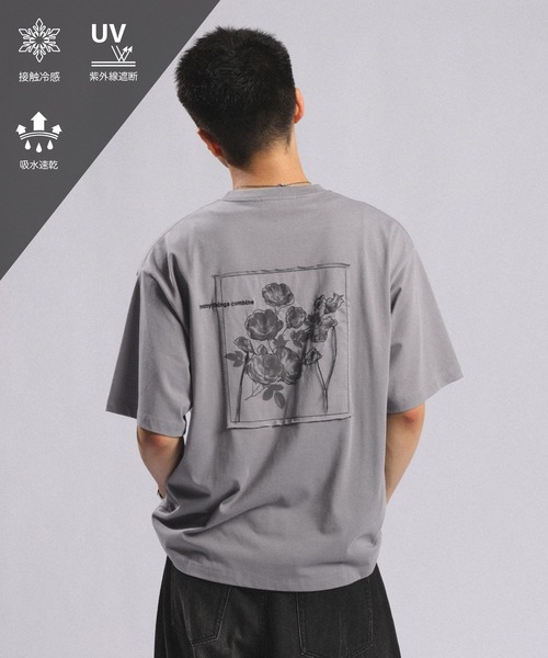RAGEBLUE（レイジブルー） tシャツ 速乾 「接触冷感/吸水速乾 」FLOWER