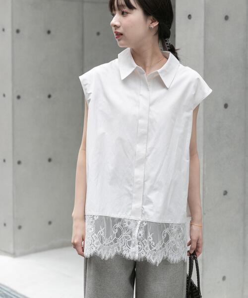 Plage リバーレースノースリーブブラウス ITEMS URBANRESEARCH（アイテムズ アーバンリサーチ） ブラウス シャツ