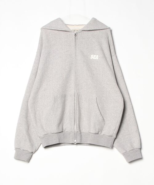 WIND AND SEA（ウィンダンシー） ワンポイントジップアップパーカー L