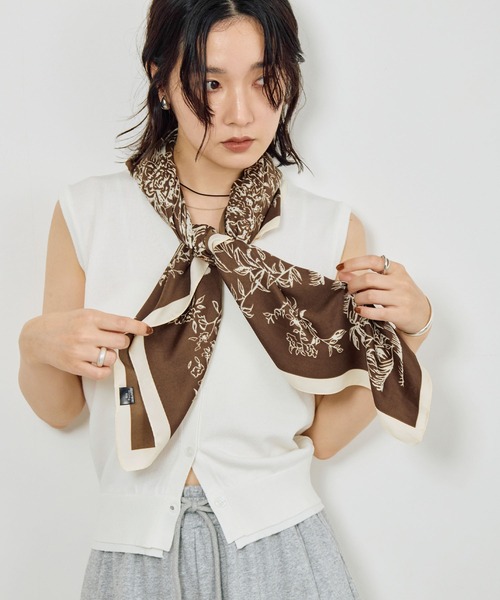 STELLA FISH スカーフ バンダナ ボタニカル大判スカーフ レディース