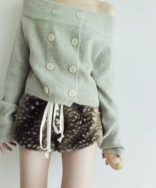 igi パンツ Laced Fur Shorts / レースアップファーショートパンツ