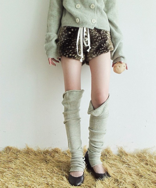 igi パンツ Laced Fur Shorts / レースアップファーショートパンツ