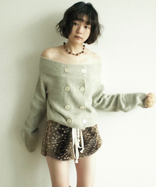 igi LACED FUR SHORTS レースアップファーショートパンツ igi パンツ Laced Fur Shorts / レースアップファーショートパンツ