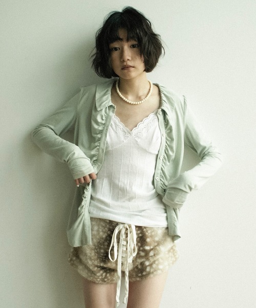 igi パンツ Laced Fur Shorts / レースアップファーショートパンツ