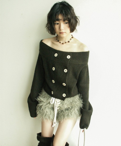 igi パンツ Laced Fur Shorts / レースアップファーショートパンツ
