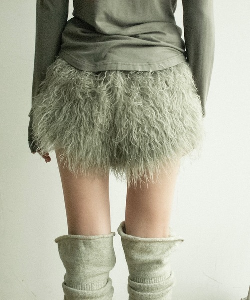 igi パンツ Laced Fur Shorts / レースアップファーショートパンツ