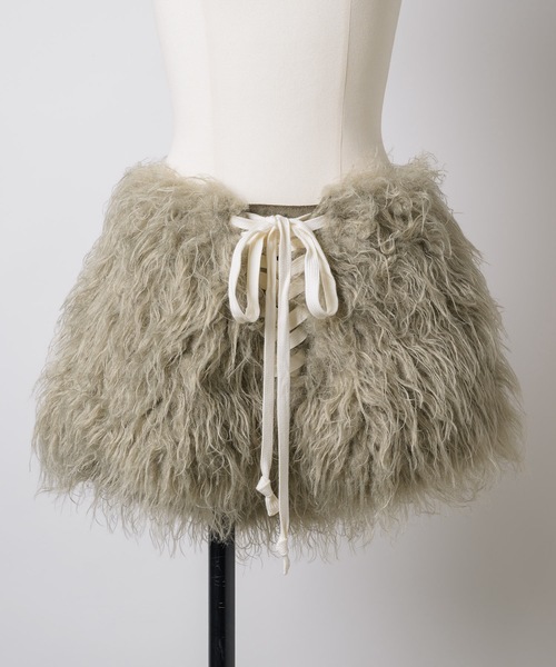 igi LACED FUR SHORTS / レースアップファーショートパンツ igi パンツ Laced Fur Shorts / レースアップファーショートパンツ