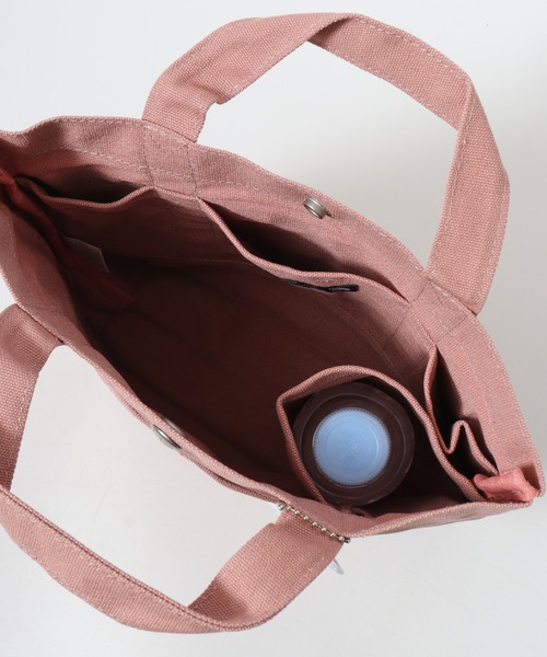 ハンドメイド、トートバック、帆布 マルシェ、ブラウン、バイカラースモーキーピンク moz（モズ） トートバッグ マルシェトートバッグ レディース メンズ