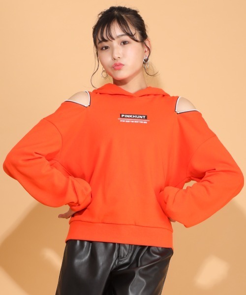 パーカー PINKHUNT 肩出しジップパーカー 6101K #IG|ZOZOTOWN PayPayモール店|16