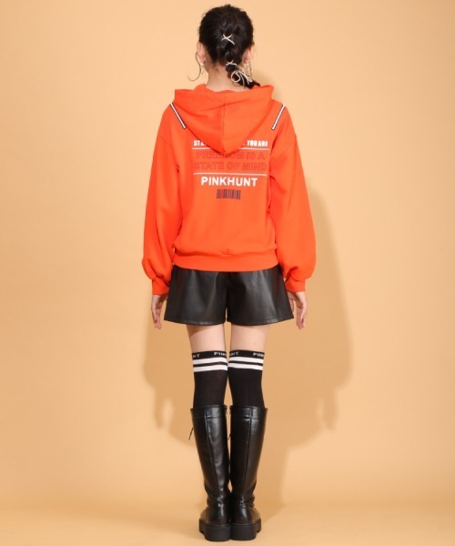 パーカー PINKHUNT 肩出しジップパーカー 6101K #IG|ZOZOTOWN PayPayモール店|07