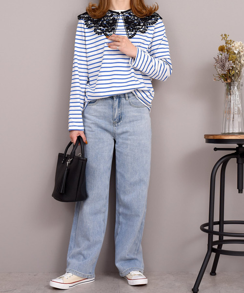 DAY CLOSET つけ襟 付け襟 レディース クロシェ編みの大きめ付け襟 E