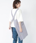 エプロン ミモザ刺繍被りエプロンの詳細画像2