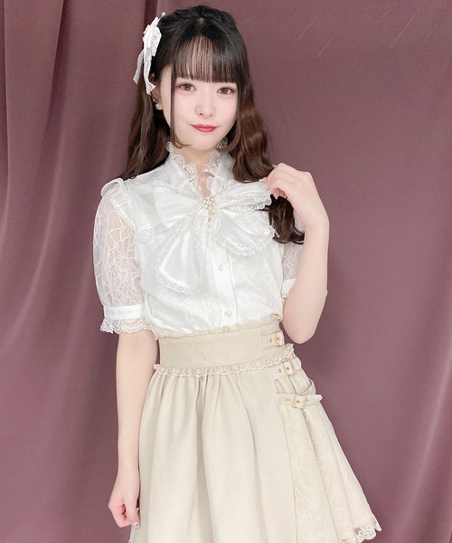 ROJITA（ロジータ） シャツ ブラウス シアーリボンレースTOPS