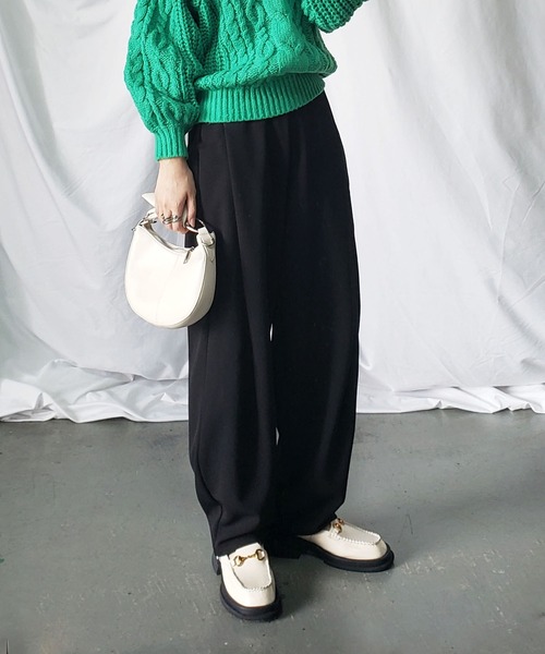 パンツ me me+em select（ミームセレクト） パンツ スラックス センターライン