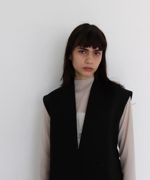 DRESSLAVE ベスト ジレ back belt design vest(バックベルト