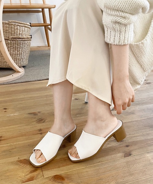 shopnikoniko（ショップにこにこ） サンダル 日本製 つっかけ スクエア