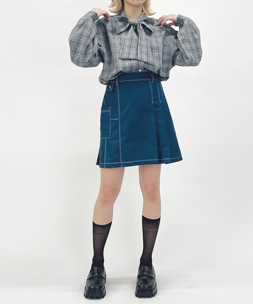 スカート アシンメトリープリーツ ミニスカート | 179/WG | 20