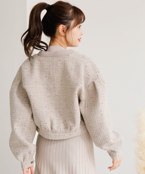 LADYMADE ブルゾン アウター 2WAYカラーツイードブルゾン
