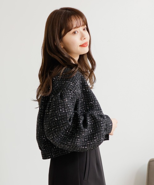 LADYMADE ブルゾン アウター 2WAYカラーツイードブルゾン