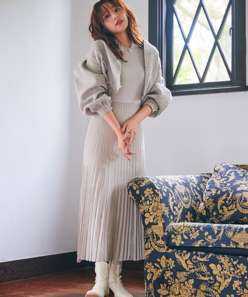 LADYMADE  レディメイド アウター ブルゾン ツイードブルゾン LADYMADE ブルゾン アウター 2WAYカラーツイードブルゾン