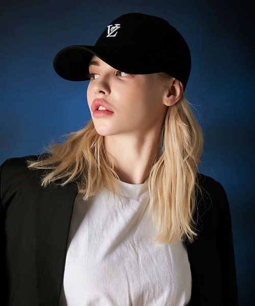 ハット [VARZAR]Unisex 3D Monogram Logo Oversized Ball Cap Black バザール VARZAR 3D Monogram logo over fit ball cap キャップ