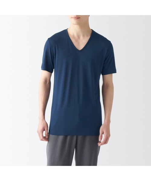 【無印良品】Vネック半袖インナーTシャツ Mサイズ 11枚セット 無印良品（MUJI） インナーシャツ 肌着 紳士 ひんやりなめらか V