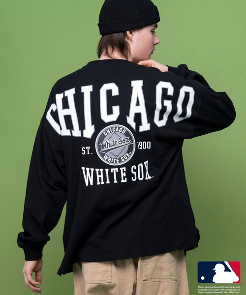 tシャツ 「MLB」刺繍ロゴロンT レディース メンズ MLB】刺繍ロゴTシャツ BACK TO THE FIELD│SPIRALGIRL