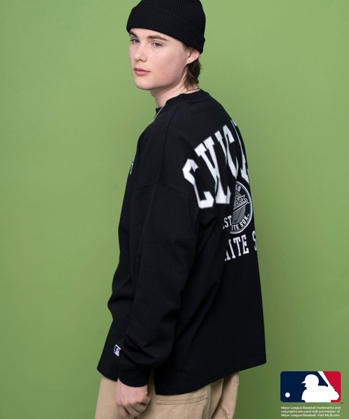 tシャツ 「MLB」刺繍ロゴロンT レディース メンズ MLB】刺繍ロゴTシャツ BACK TO THE FIELD│SPIRALGIRL