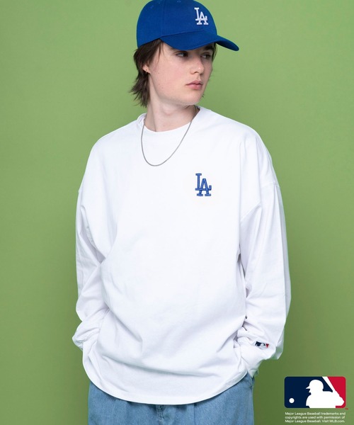 tシャツ 「MLB」刺繍ロゴロンT レディース メンズ MLB】刺繍ロゴTシャツ BACK TO THE FIELD│SPIRALGIRL