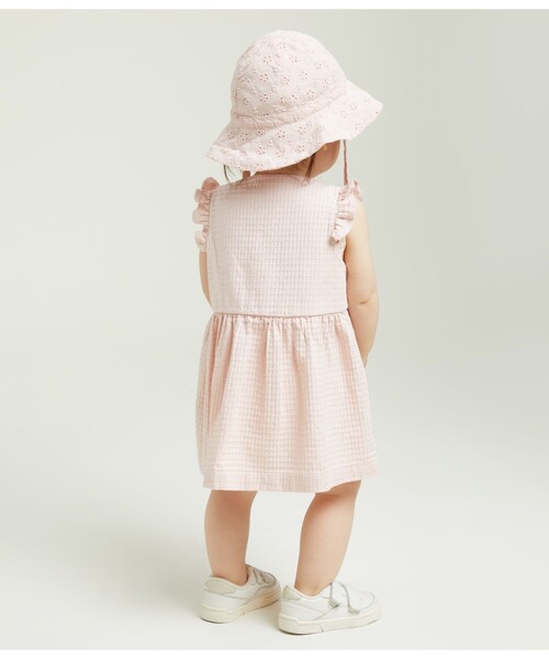 PETIT BATEAU ワンピース コットンホワイトワンピース キッズ