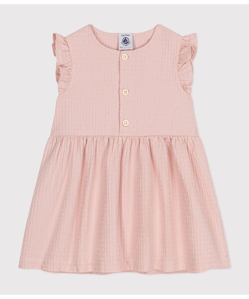 【新品タグつき】プチバトー　ホワイトドットワンピース 81cm PETIT BATEAU - 新品 プチバトー ワンピースの通販 by ももな