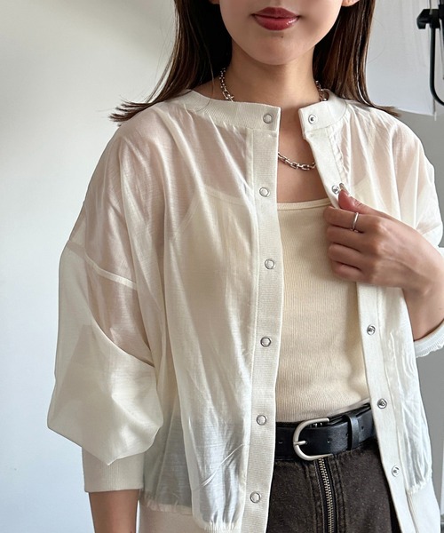 apres jour mignon カーディガン シアーカーディガン「ZOZOTOWN