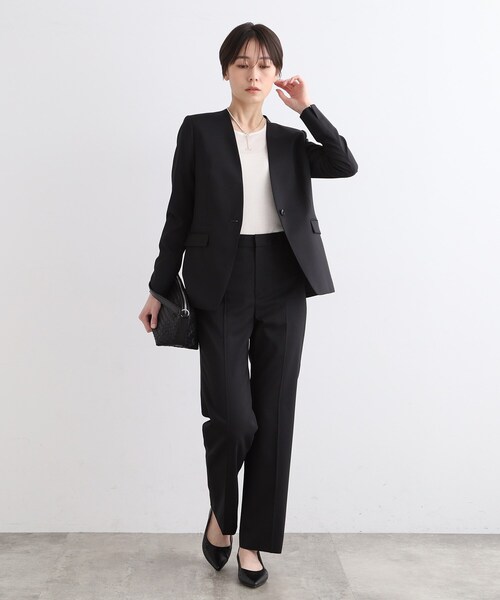 INDIVI（インディヴィ） スラックス パンツ 「定番スーツ／ウール混