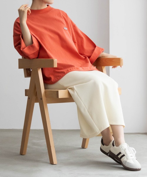 Dickies tシャツ ディッキーズ ワンポイント刺繍ロールアップT
