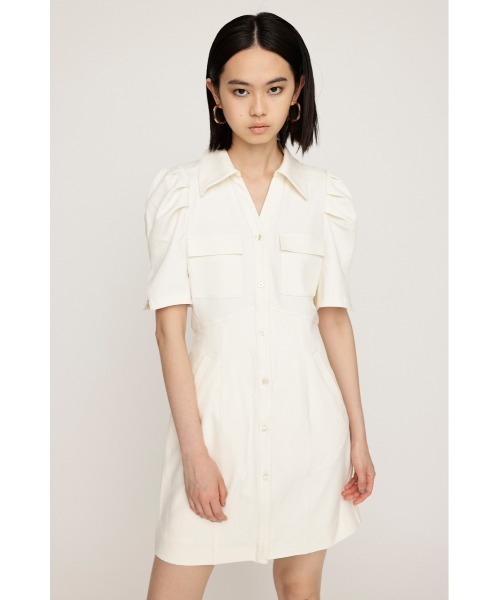 SLY シャツワンピース SKIPPER PUFF SH OP スキッパー パフ