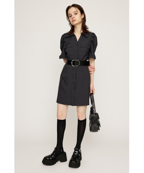 【限定セール】 styling/ ロングワンピ　シャツワンピ　パフ SLY シャツワンピース SKIPPER PUFF SH OP スキッパー パフ