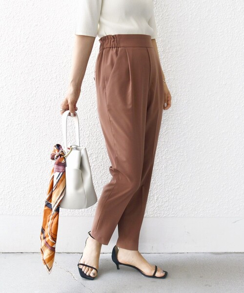 ROPE【手洗い可能】ストレッチウールテーパードパンツ SHIPS パンツ 「手洗い可能」ストレッチ テーパード レディース