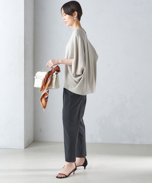 ROPE【手洗い可能】ストレッチウールテーパードパンツ SHIPS パンツ 「手洗い可能」ストレッチ テーパード レディース