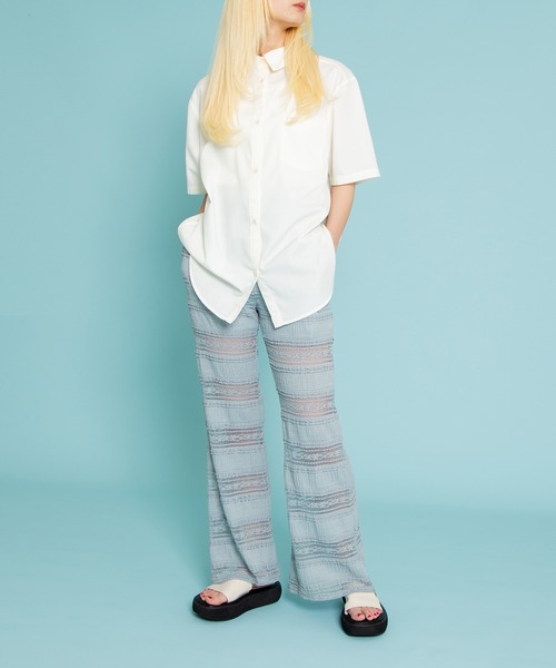 PUNYUS パンツ レースフリルフレアパンツ レディース : ZOZOTOWN