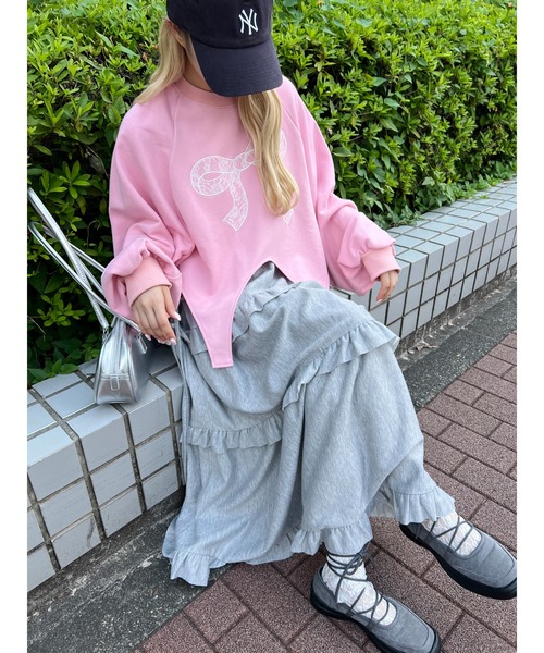WC スカート スウェットロングティアードスカート : ZOZOTOWN Yahoo!店