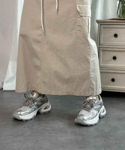 shoes365 スニーカー 「shoes365」パッチワークデザイン厚底