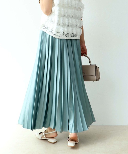 アーモリン　プリーツスカート Jines（ジネス） スカート ハンマーサテンキラキラプリーツスカート