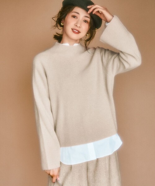 23区（ニジュウサンク） ニット セーター 「洗える」ラメウール