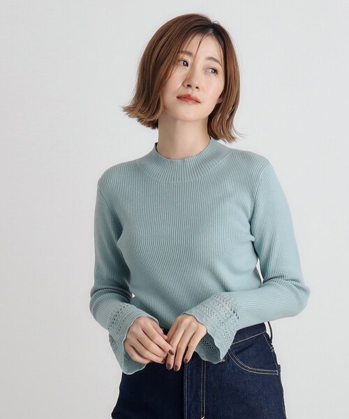 grove（グローブ） ニット セーター 「雑誌掲載」袖レース編み